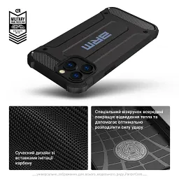 Чохол ArmorStandart Panzer для Xiaomi Redmi Note 12 Pro 4G Black - мініатюра 6