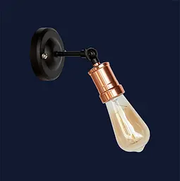 Бра настінне Levistella 752WB2006-1, E27, 60W, чорний, рожеве золото, для дому та зала - мініатюра 2