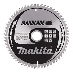 Диск пиляльний по дереву 216х30 мм 60T Makita Makblade B-09058