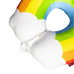 Подушка для шиї Yiwu Rainbow велюр 30х30х10 см червона - мініатюра 2