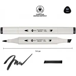 Маркер акварельний Santi sketch SM-04 чорний 6 шт. (390497) - мініатюра 2