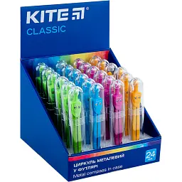 Циркуль у футлярі Kite Classic асорті кольорів 115 мм 24 шт. (K-380) - мініатюра 6