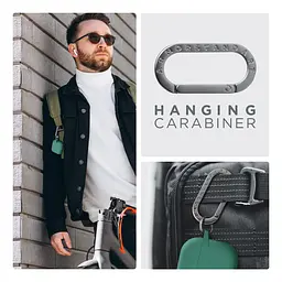 Силіконовий чохол для навушників Apple AirPods 3, Hang Case, зелений, ультратонкий захисний кейс товщиною 2 мм, захист від подряпин, пилу та ударів, компактний, з карабіном для кріплення, ArmorStandart (ARM60319) - мініатюра 6