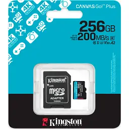Карта пам'яті Kingston 256GB microSDXC сlass 10 UHS-I U3 V30 A2 Canvas Go Plus G4 (SDCG4/256GB) - мініатюра 3