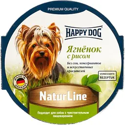 Вологий корм для собак Happy Dog Schale NaturLine LammReis паштет з ягням та рисом 85 г (1002724) - мініатюра 2