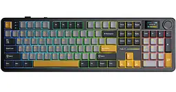 Механічна ігрова клавіатура AULA F-108-Pro Wireless Gasket Keyboard Reaper Switch, 2.4G, BT, Black - мініатюра 2