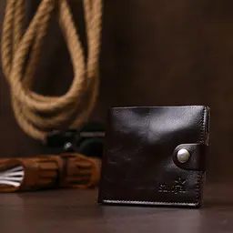 Шкіряне чоловіче портмоне Shvigel 16443 коричневе - мініатюра 6