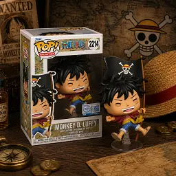 Ігрова фігурка Funko POP! Луффі з прапором 9,6 см вінілова для колекціонування - мініатюра 3