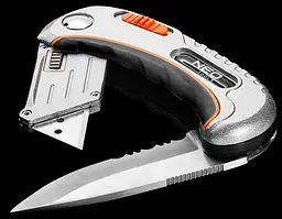 Neo Tools Ніж складаний, 2 наконечники, 5 трапецієподібних лез у наборі, чохол - мініатюра 4