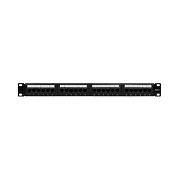 Патч-панель 24 порти NVC-PN-01/24 CAT5/CAT6 19" 1U неекранована, з заднім організатором кабелю (73-00144) - мініатюра 2