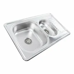 Кухонна мийка з нержавіючої сталі Platinum декор 7850D (0,8/180 мм), R, Decor - мініатюра 2