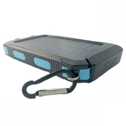 Павербанк Solar Power Bank із сонячною панеллю та ліхтариком 20000 mAh Black (11227) - мініатюра 3