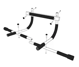 Турнік дверний багатофункціональний PowerPlay 4129 Pull Up Pro Black (PP_4129) - мініатюра 5