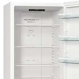 Холодильник з нижньою морозильною камерою Gorenje NRK6201EW4 200х60х60см 2 двері 235 (96) л А+ Total NF Зона свіжості білий - мініатюра 7