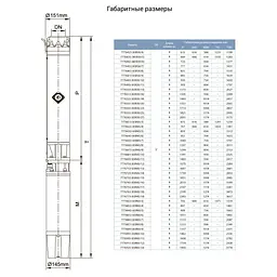Насос відцентровий свердловинний DONGYIN 6SR30/7 380В 7.5кВт H 104(58)м Q 665(500)л/хв Ø151мм (7776453) - мініатюра 4