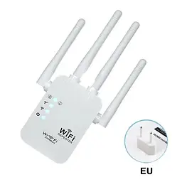 Репітер підсилювач сигналу ретранслятор Wi-Fi роутер 300Мбіт ∙ Wi-Fi ретранслятор 2.4G з 6 антенами - мініатюра 2
