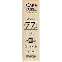 Черный шоколад Cafe-Tasse с какао-бобами экстра 77% 45 г