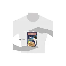 Вологий корм для кішок Purina Felix Sensations Sauces з лососем у соусі зі смаком креветок 85 г (7613039836026) - мініатюра 4