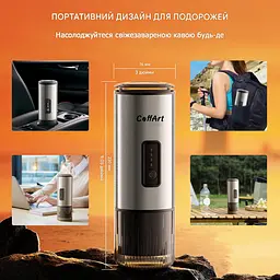 Портативна кавоварка BioloMix WY-007 3-в-1 для справжнього еспресо будь-де (Чорний) - мініатюра 7