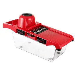 Овочерізка - мультислайсер Mandoline Slicer 6 in 1 · Тертка – шатківниця для овочів та фруктів з контейнером - мініатюра 6