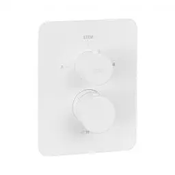 Термостат для душу на 2 споживача Paffoni Light без вбудовуваної частини white matt LIQBOX516BO, Білий матовий