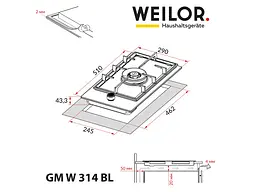 Варильна поверхня WEILOR GM W 314 BL - мініатюра 10