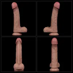 Реалістичний фалоімітатор LoveToy Dual-Layered Silicone Cock #1, 22.5 см - мініатюра 6