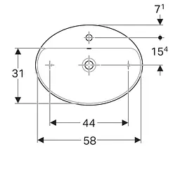 Умивальник Geberit Variform 60x45 Білий 500.772.01.2 - мініатюра 4