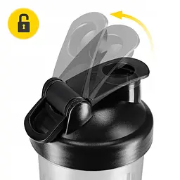 Шейкер спортивний 4FIZJO PRO 650 мл White/Black (P-5905973407007) - мініатюра 9