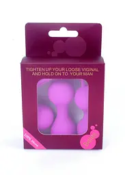 Набір вагінальних кульок Boss Series Silicone Kegal Balls, 3 шт., фіолетовий - мініатюра 8