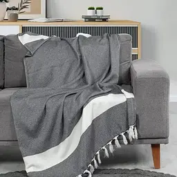 Рушник-пештемаль LoveYouHome бавовняний для дому та відпочинку 100х180 см чорний (ly60188) - мініатюра 3