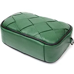 Цікава шкіряна сумка з плетіннями для стильних жінок Vintage 22х14х7,5 см sum0029010 - мініатюра 6