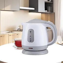 Електрочайник мережевий компактний з індикатором рівня води Maestro MR-012-GREY об'єм 1 л електричний чайник дисковий для дому із автоматичним відключенням 900-1100 Вт Сірий - мініатюра 6