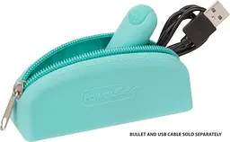 PowerBullet - Silicone Zippered Bag Teal - сумка для зберігання секс-іграшок (бірюзовий) - мініатюра 4