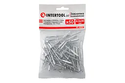 Витяжні заклепки з плоскою головкою Intertool 4 х 20 мм (в упаковці 50 шт.) - мініатюра 3