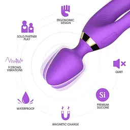 Вібромасажер B - Series Joy Magic Wand, 23.6 см (фіолетовий) - мініатюра 4