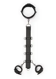 BDSM набір EasyToys Neck and Wrist Restraint (чорний)
