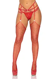 Пояс для панчіх зі стреп Leg Avenue Strappy Rhinestone Garterbelt, One Size - мініатюра 2