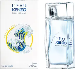 Оригінал Kenzo L`eau Pour Homme Hyper Wave 50 мл Туалетна вода - мініатюра 2