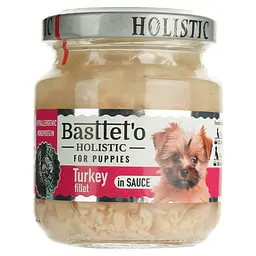 Вологий корм для цуценят Basttet'o Holistic шматочки філе індички в соусі 130 г - мініатюра 2