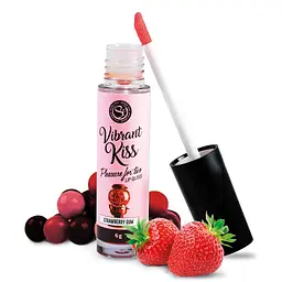 Блиск для губ Secret Play Vibrant Kiss Strawberry Gum 6 мл - мініатюра 2