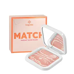 Рум'яна запечені перламутрові Bogenia Match Radiant Baked Blush (BG633), 002 Теракотові мармурові