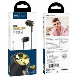 Навушники Hoco Graceful Carbon with mic M70 Hi-Res - мініатюра 3