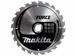 Диск пиляльний по дереву 270х30 мм 24T Makita Makforce B-08268