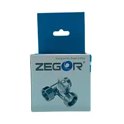 Кран магістральний прохідний Zegor FZ55 приладовий латунь 1/2"х3/4"х1/2" Хром 30412 - мініатюра 2