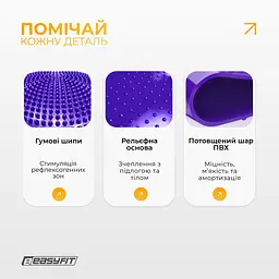 Балансувальна масажна подушка EasyFit фіолетова - мініатюра 4
