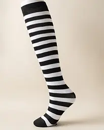 Носки детские полосатые черно-белые 3-12 лет One Size 4201 - миниатюра 2