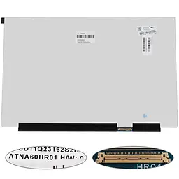 Матрица 16.0" ATNA60HR01 (2880*1800 40pin (eDP 120Hz OLED DCI-P3 100%) OLED SLIM (без планок и проушин) матовая разъем