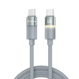 Кабель ColorWay USB Type-C - USB Type-C (M/M), warm light, 3А, 1 м, Сірий (CW-CBPDCC092-GR)