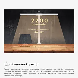 Лампа світлодіодна Mealux з пультом біла (DL-1020 + remote White)  - мініатюра 7